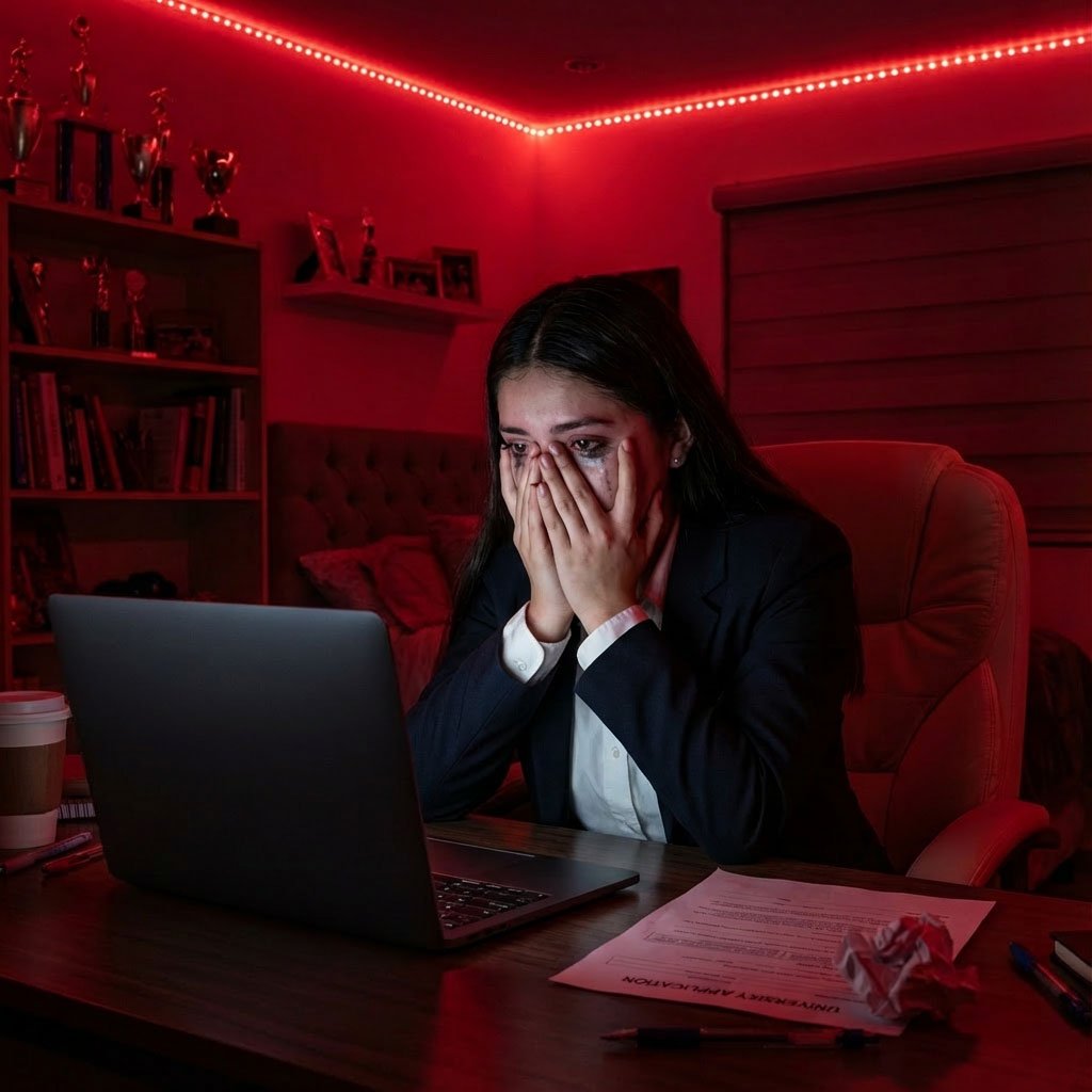 Estudiante preocupada